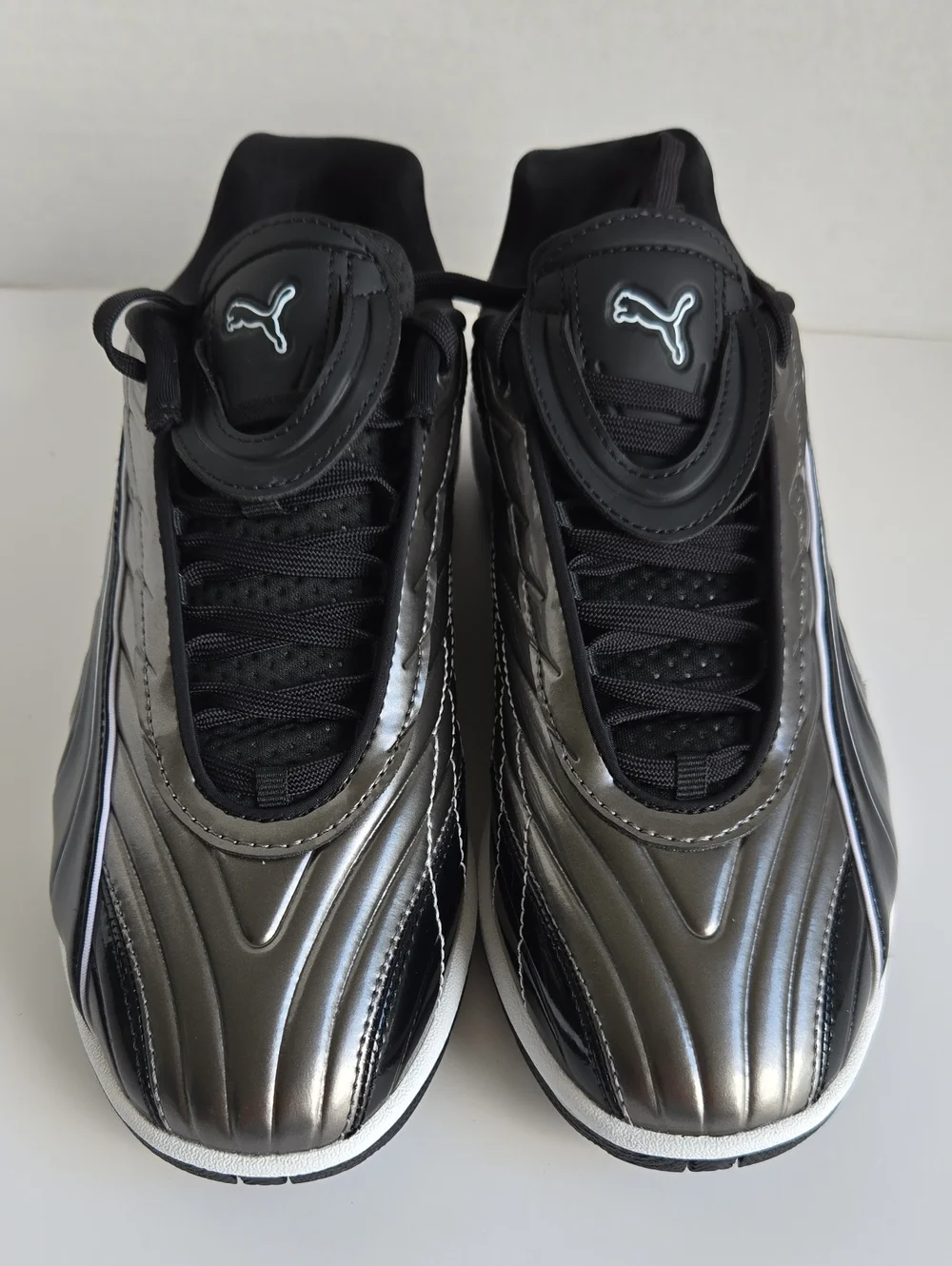 NIB Puma V-S2 Goalgetter Jr Sneakers Metallic Silver Black Size 6 Big Kid